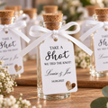 Wedding Favours | Shot Bottle | Tied The Knot | Personalised Tag & 40ml Bottle
